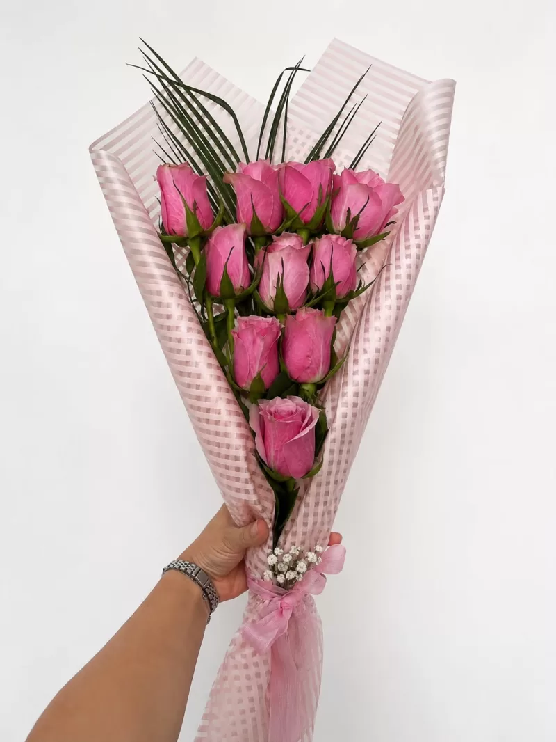 10'lu Pembe Gül Buketi 