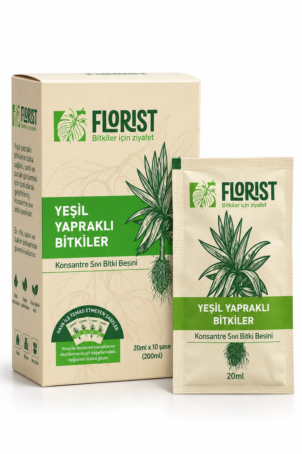 Florist Yeşil Yapraklı Bitkiler İçin Besin